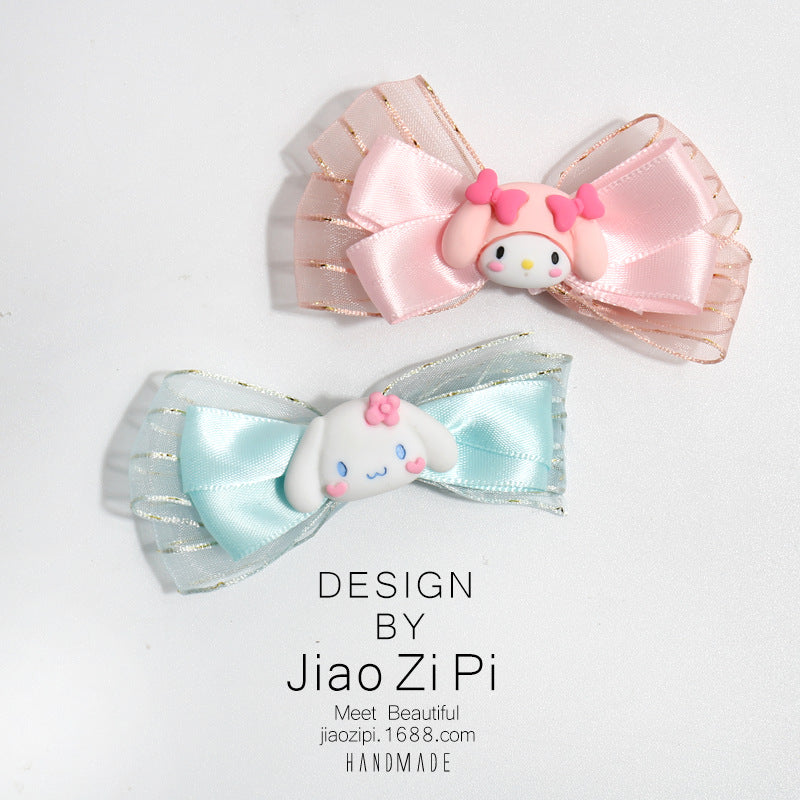 Resin ribbon bow hair clip (Minimo de Compra 2) MIC-JZP006