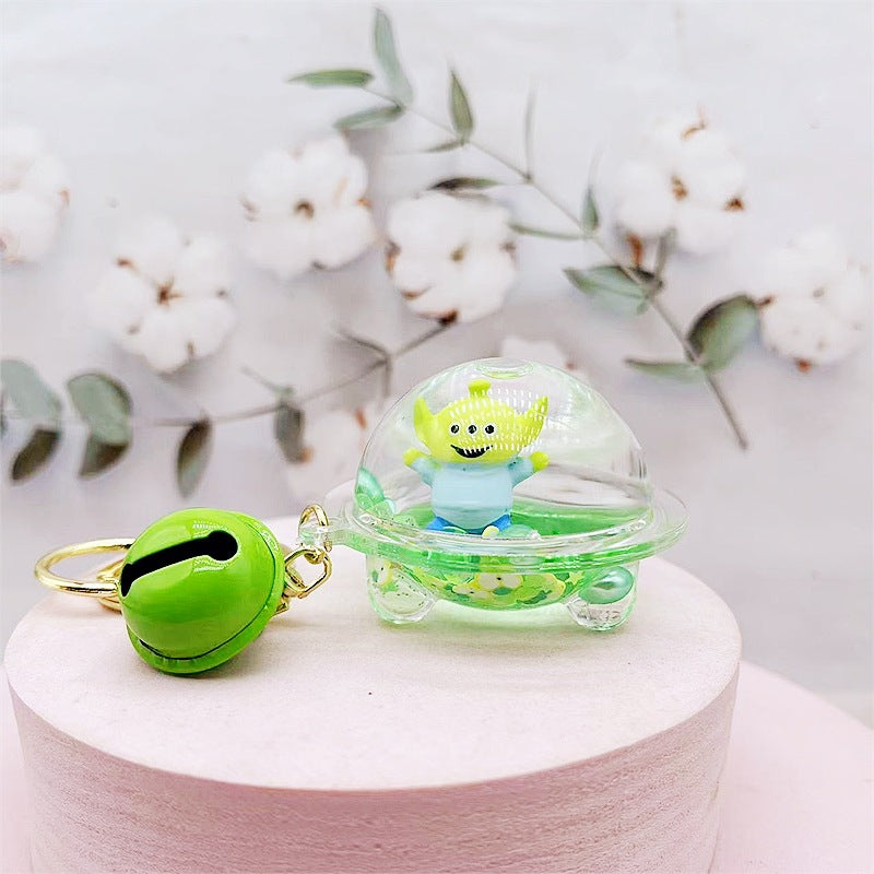 PVC cartoon floating oil keychain MYA-DMF013