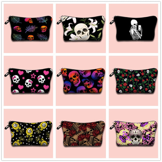 Polyester Skull Printing Makeup Bag (Minimo de Compra 2) MYA-QB002