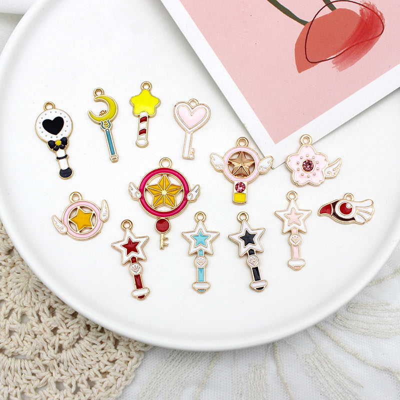 Alloy cartoon beautiful girl warrior pendant (Minimo de Compra 10) MIC-JingX016