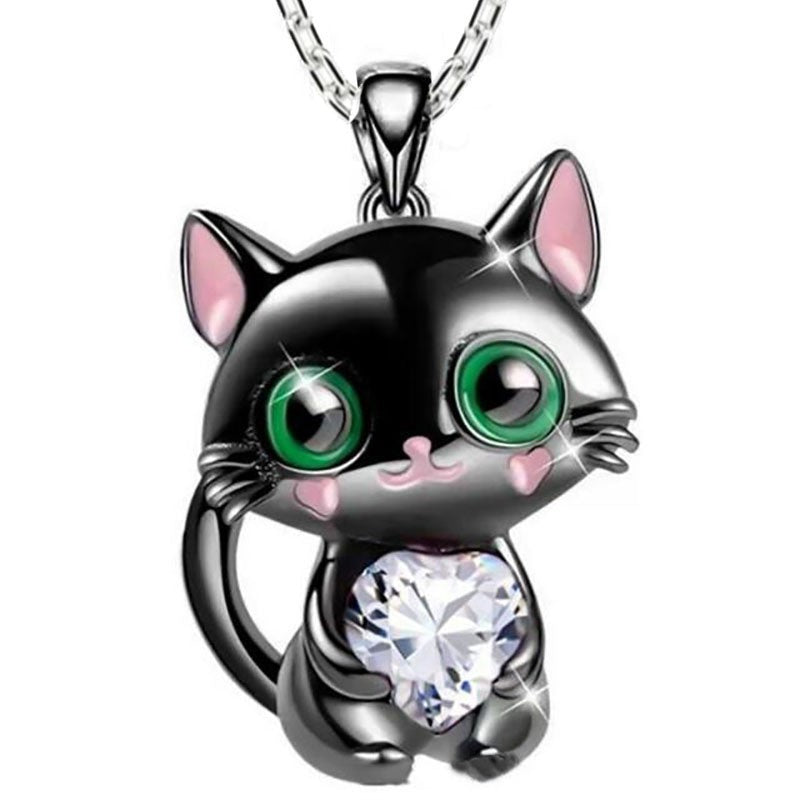 Alloy cartoon cat necklace (Minimo de Compra 2) MIC-FanK006