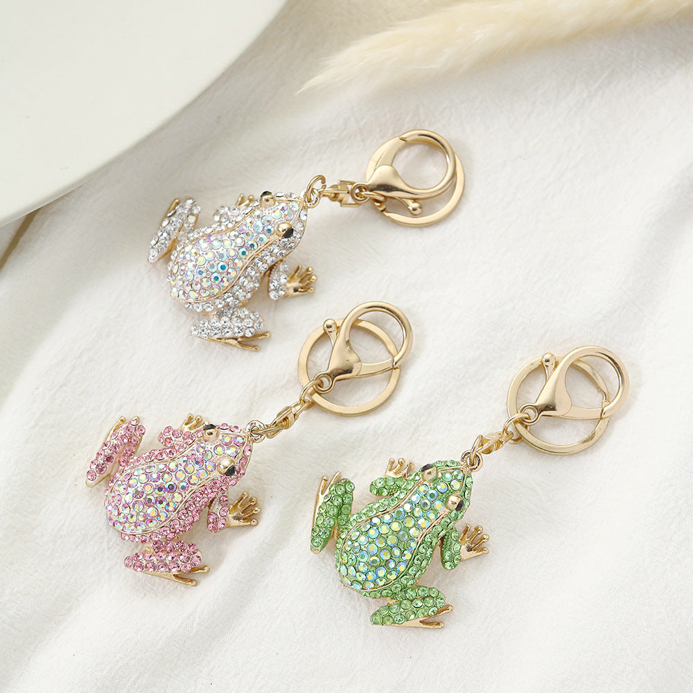 Diamond inlaid new frog keychain  (Minimo de compra 2) MIC-ChaoK011