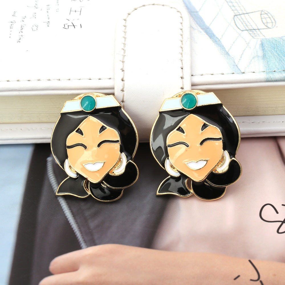 Alloy anime character earrings MIC-ManY012