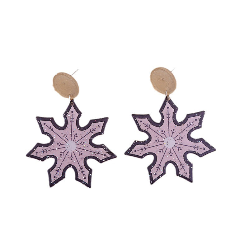 Alloy New Christmas Elk Snowflake Earrings (Minimo de Compra 2) MYA-DuA063