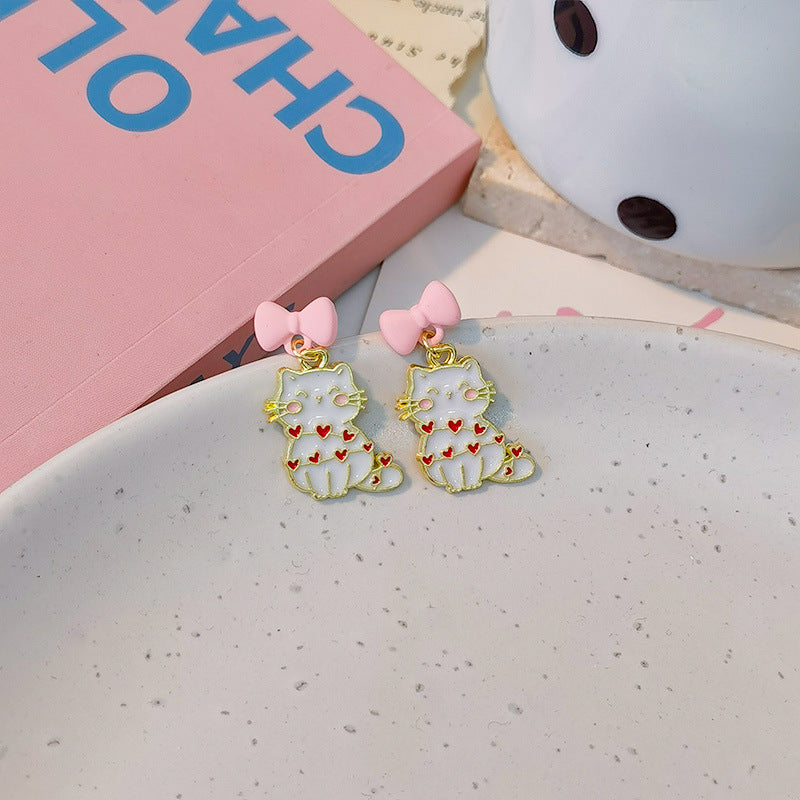 Alloy macaron pink earrings (Minimo de Compra 5) MIC-JiuY063