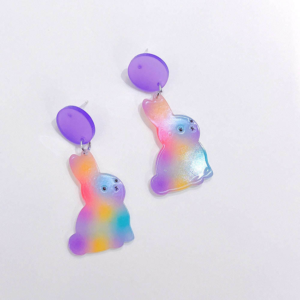 Acrylic cartoon cat earrings  (Minimo de Compra 2) MYA-PingH020