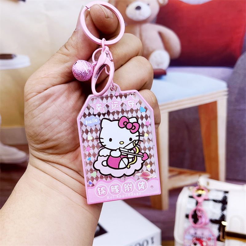 PVC cartoon floating oil keychain MYA-DMF013