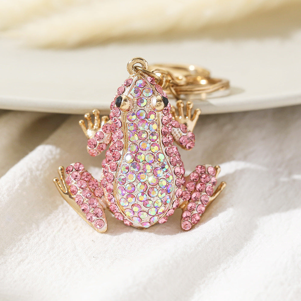 Diamond inlaid new frog keychain  (Minimo de compra 2) MIC-ChaoK011