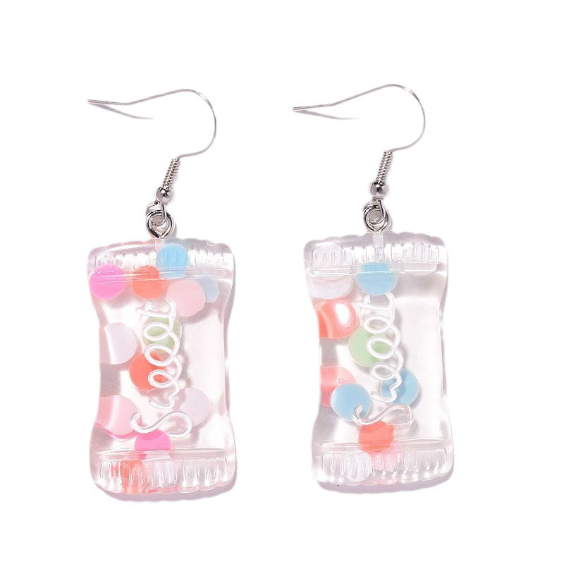 Acrylic colored candy earrings MYA-XunT013