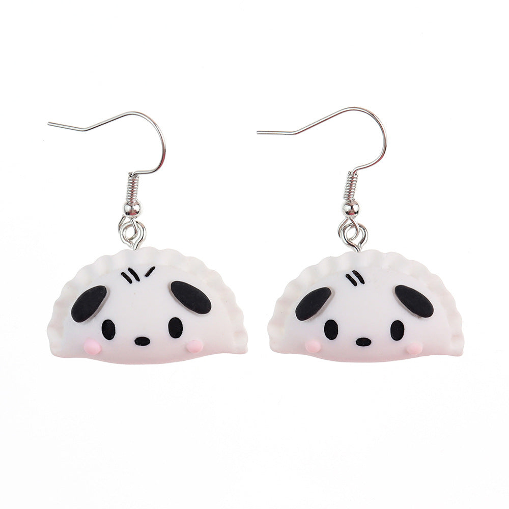 Resin Earrings Cute Cartoon Dumpling Shape (S) MIC-niqing025