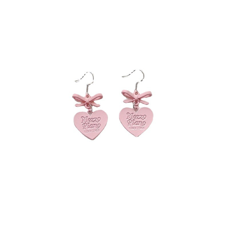 Alloy love bow earrings MIC-WWHM015