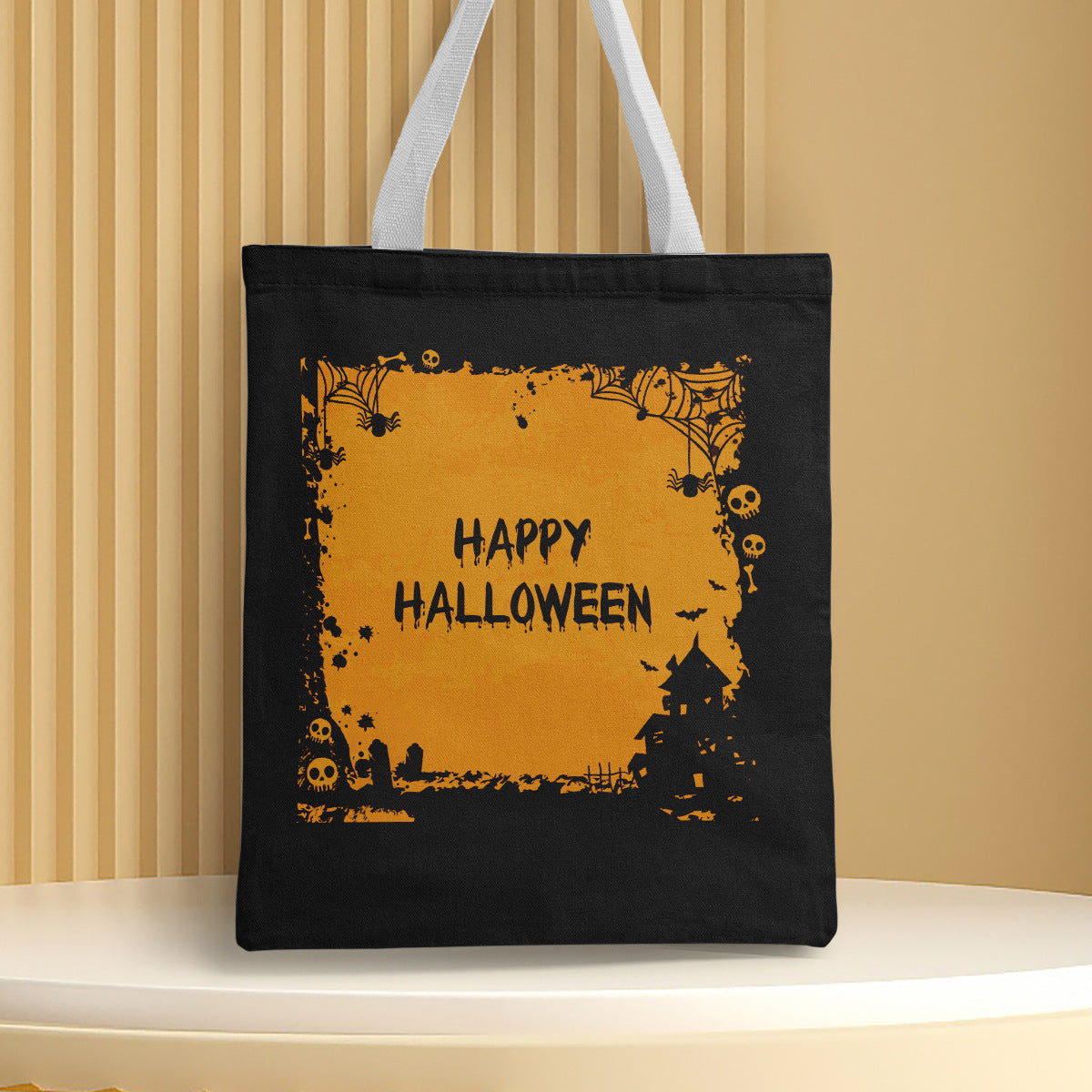 Polyester Halloween canvas shoulder bag (Minimo de Compra 2) MYA-QB007