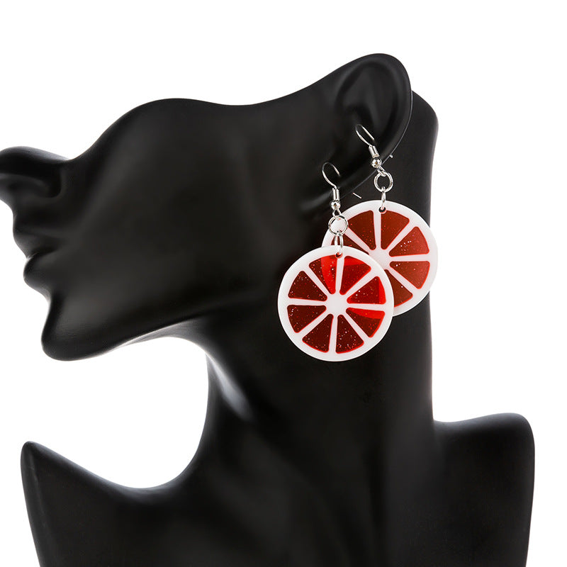 Resin simulated lemon slice earrings (Minimo de Compra 2) MIC-YouY028