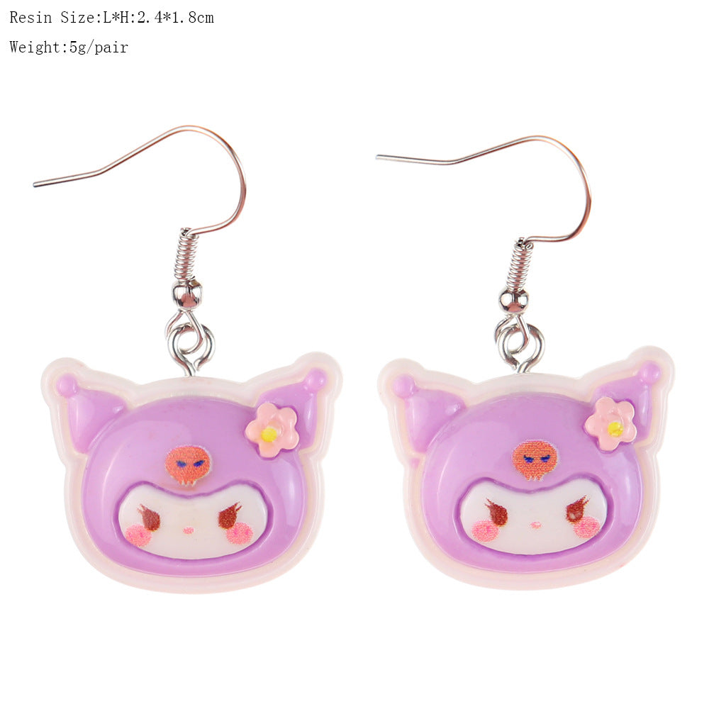 Alloy Little Rabbit Dog Earrings MYA-NiQ048