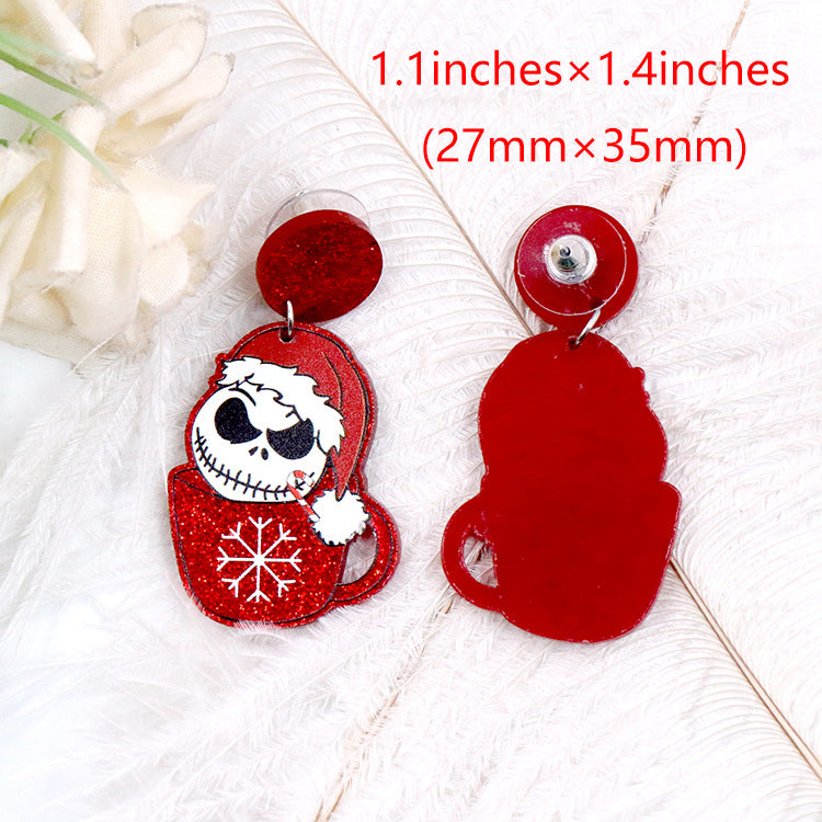 Acrylic Christmas Halloween Earrings (Minimo de compra 5) MIC-XiaoY063