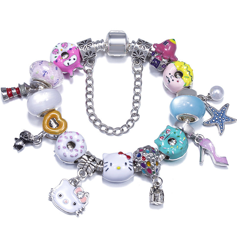 Alloy DIY Pandora Cartoon Bracelet MYA-LiY020