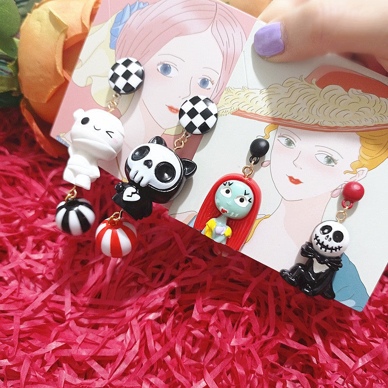 S925 Silver Post Cartoon Earrings MYA-XingJ029