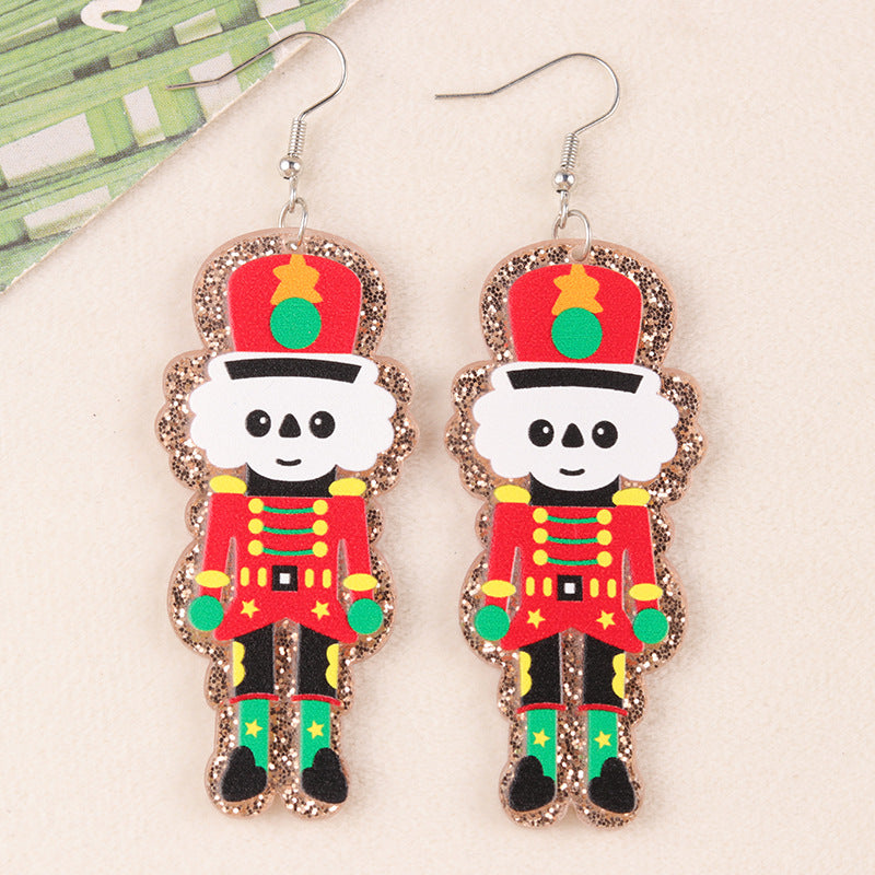 Acrylic Cartoon Christmas Series Earrings MYA-DuA096