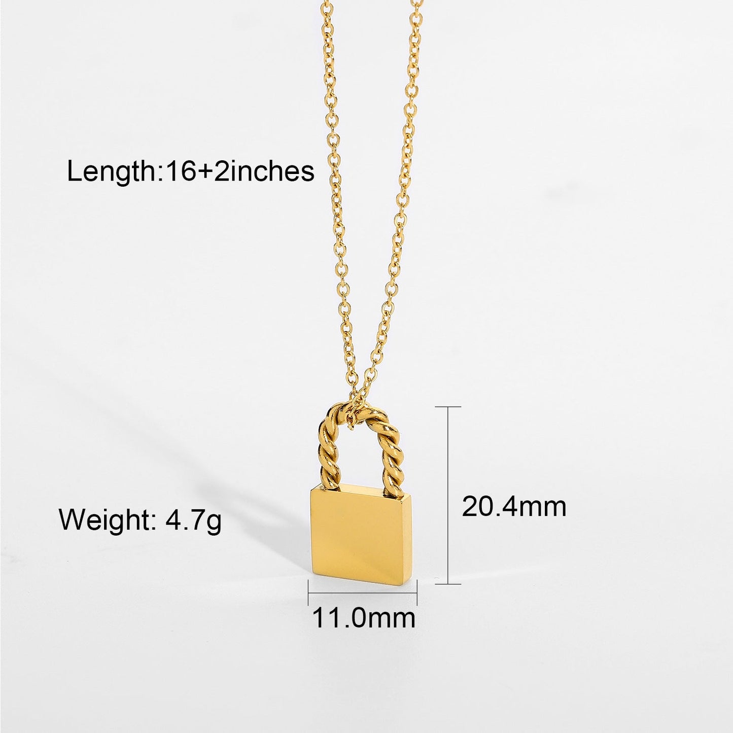 Stainless Steel Gold Plated Tarot Necklace MIC-JieD014