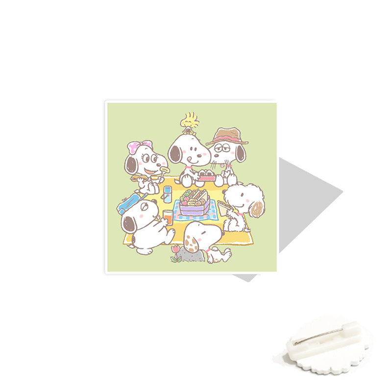 Acrylic cartoon cute Snoopy brooch (Minimo de compra 2) MYA-WeiJ011