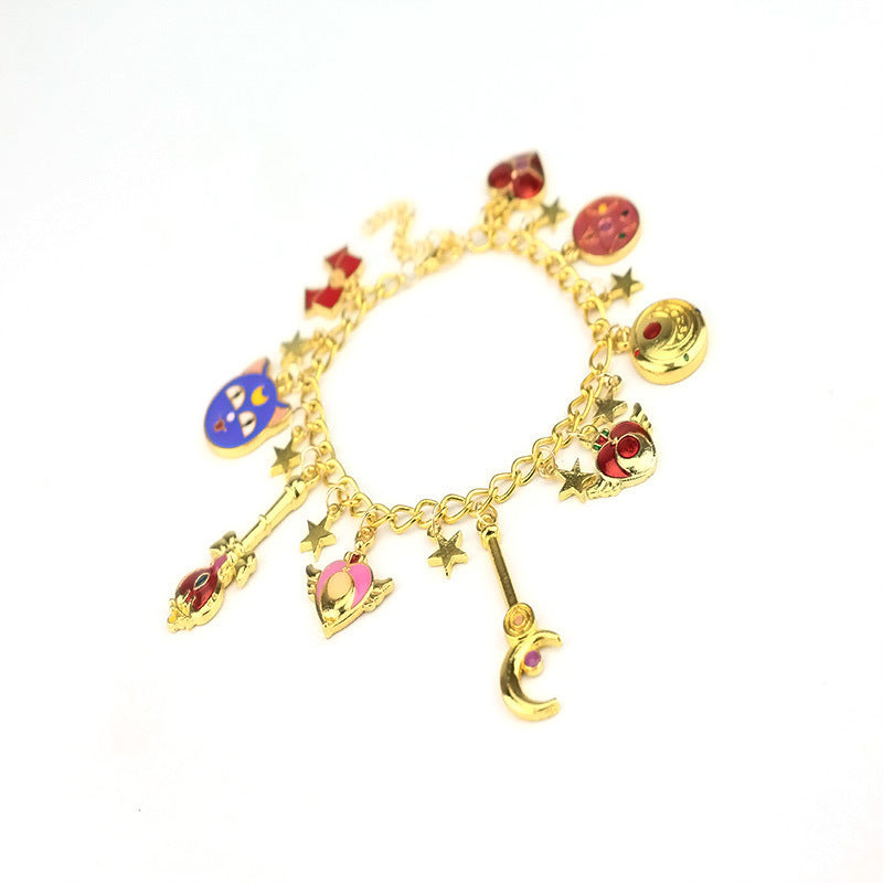 Alloy Beauty Girl Warrior Bracelet MIC-AiWen010