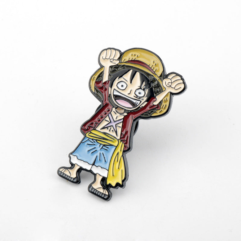 Alloy Pirate King cartoon brooch MIC-AiWen032