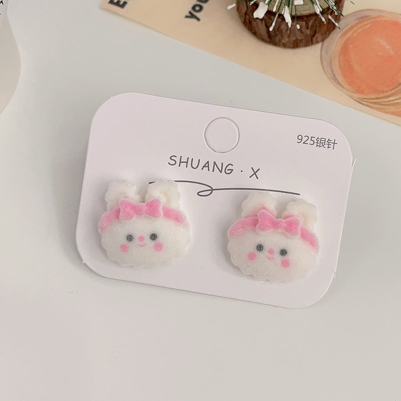 Acrylic flocked cute earrings (Minimo de Compra 2) MYA-ShuangX032