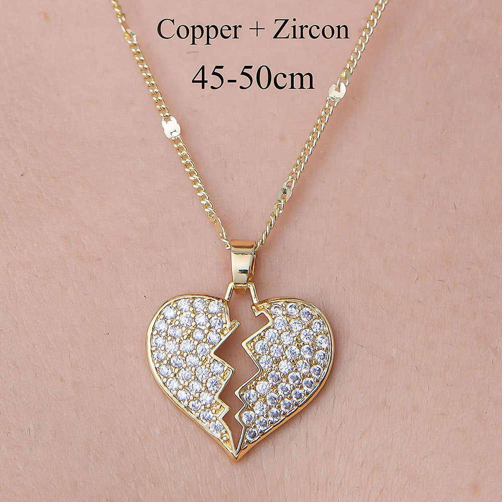 Alloy Eye Peach Heart Snake Necklace (Minimo de Compra 10) MYA-QiZ003