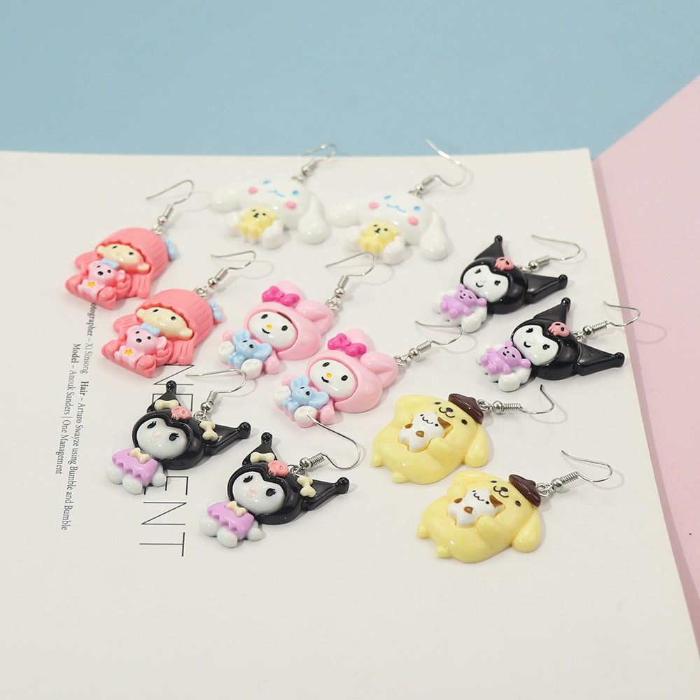 Alloy cartoon animal earrings MIC-NiQ016