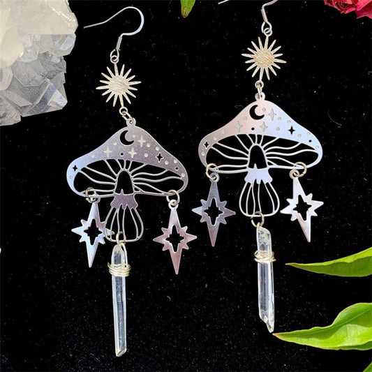 Alloy hollow mushroom earrings MIC-AnM004