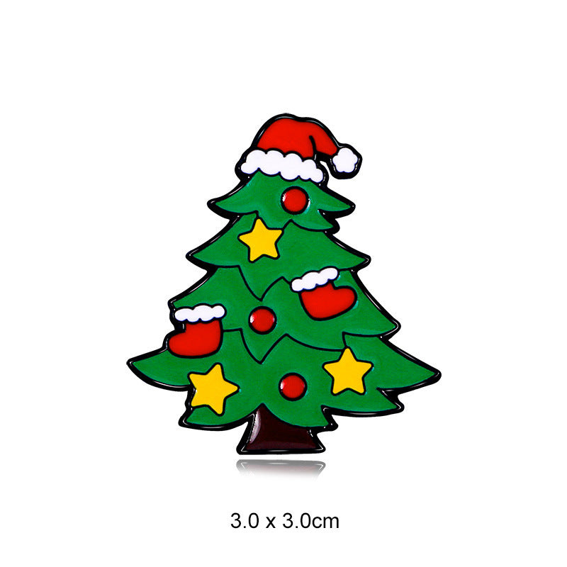 Alloy cartoon Christmas tree brooch (Minimo de Compra 2) MIC-WeiD006