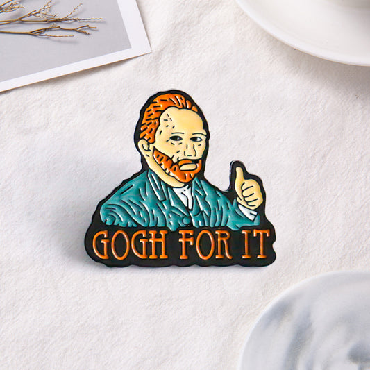 Alloy art painter Van Gogh brooch (Minimo de Compra 3) MIC-XiuH004