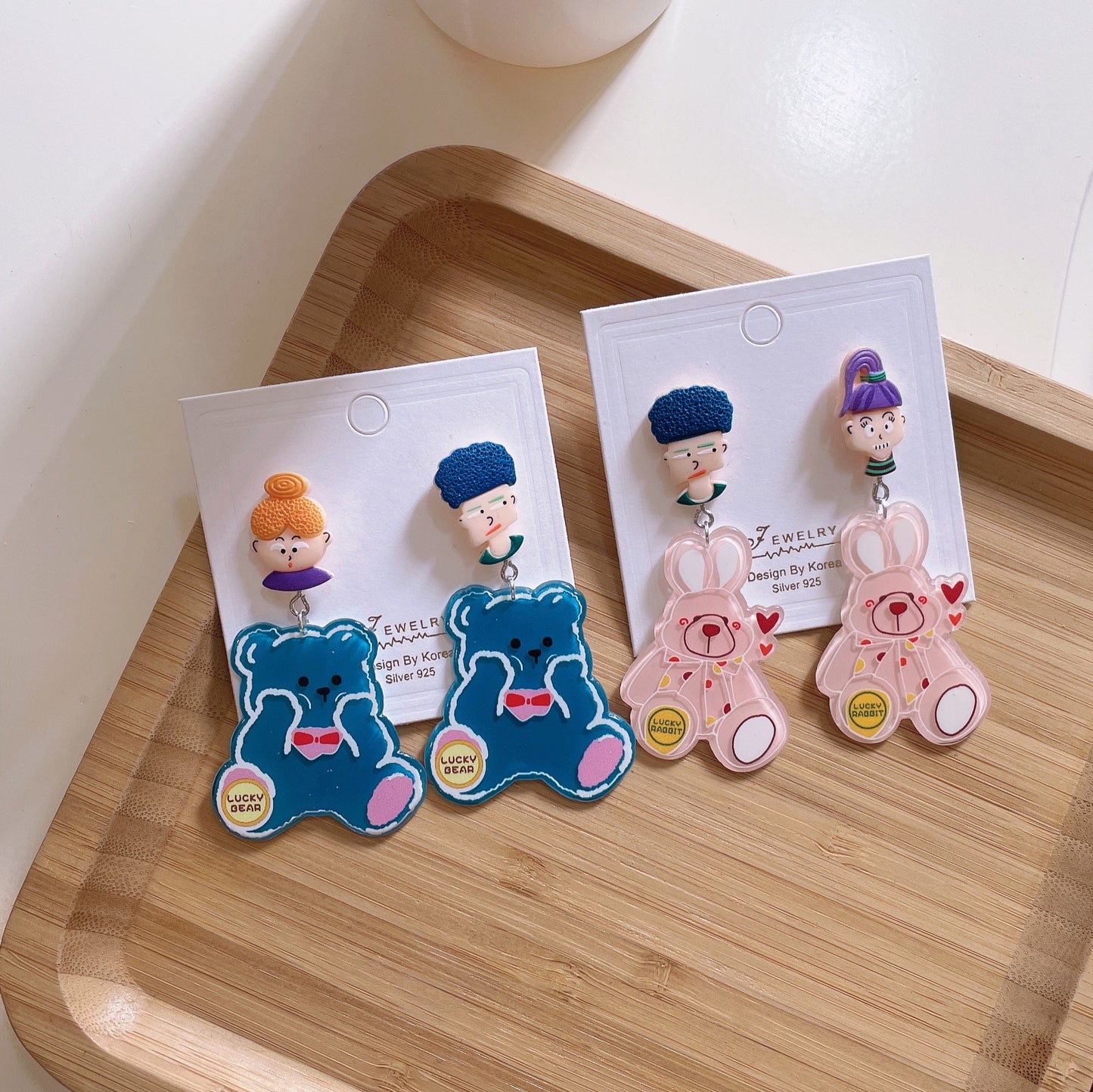 Alloy cartoon bear earrings MYA-JiX036