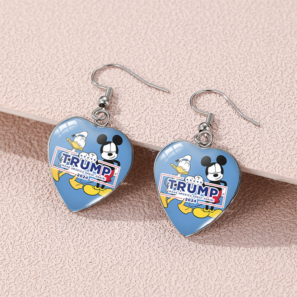 Alloy stainless steel Mickey Mouse Earrings (Minimo de compra 5) MIC-XiangL112