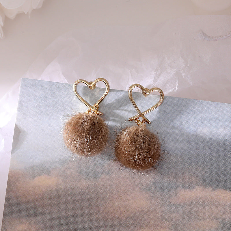 Alloy New Fashion Love Plush Earrings (Minimo de Compra 2) MIC-SBL009