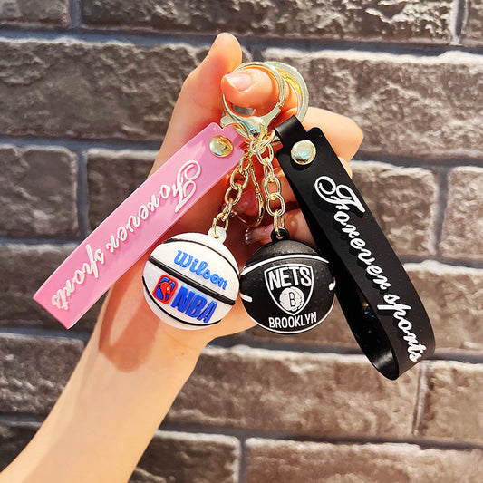 Keychains PVC Hardware Cute Cartoon Basketball (M) MIC-JCai066