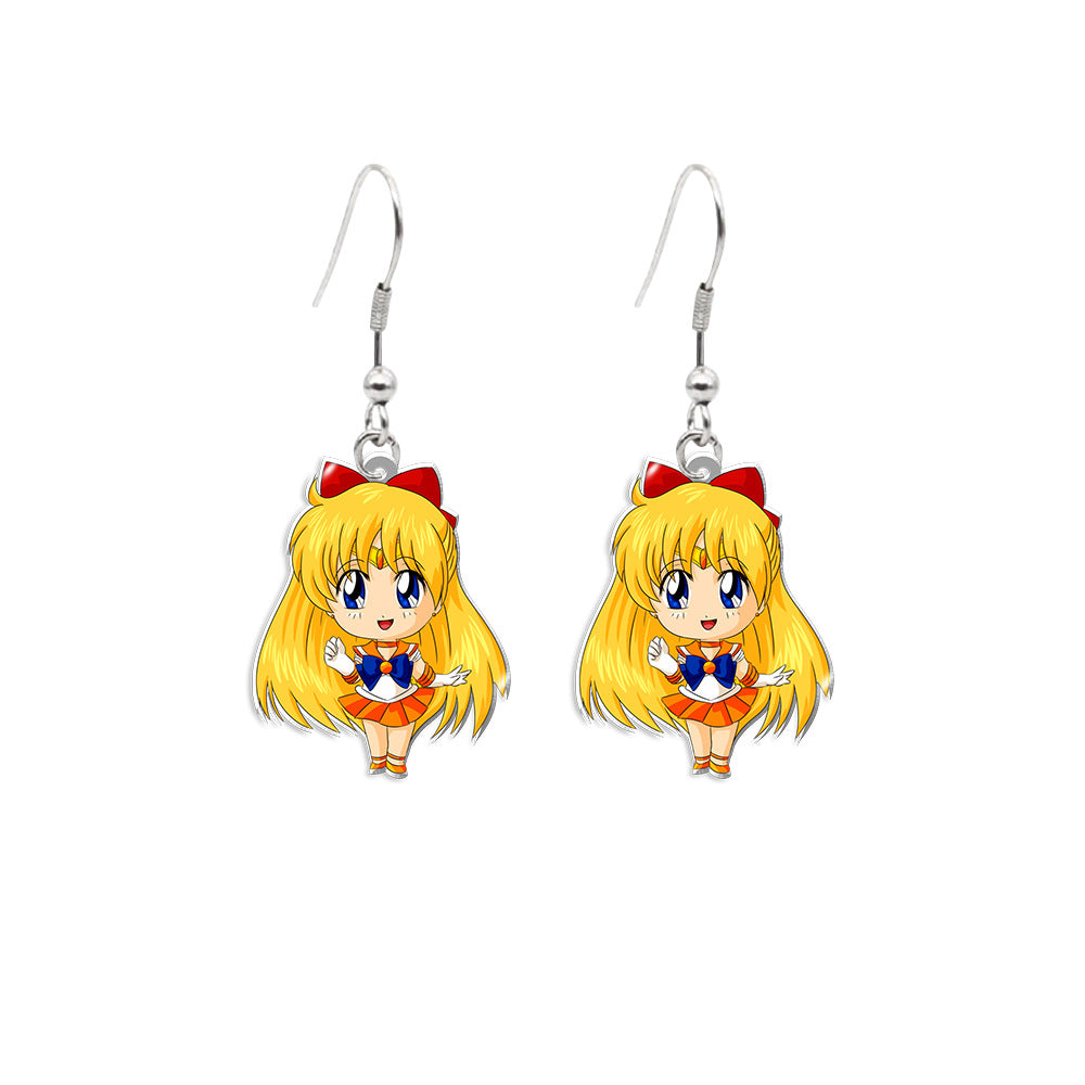 Alloy cartoon beautiful girl warrior earrings (Minimo de compra 5) MIC-XiangL082