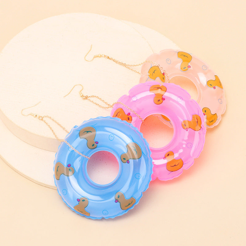 Alloy cartoon swimming ring earrings (Minimo de compra 5) MIC-YiRan010