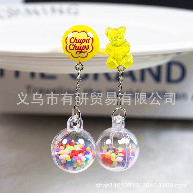 Resin cartoon cute little bear earrings (Minimo de Compra 2) MIC-YouY020