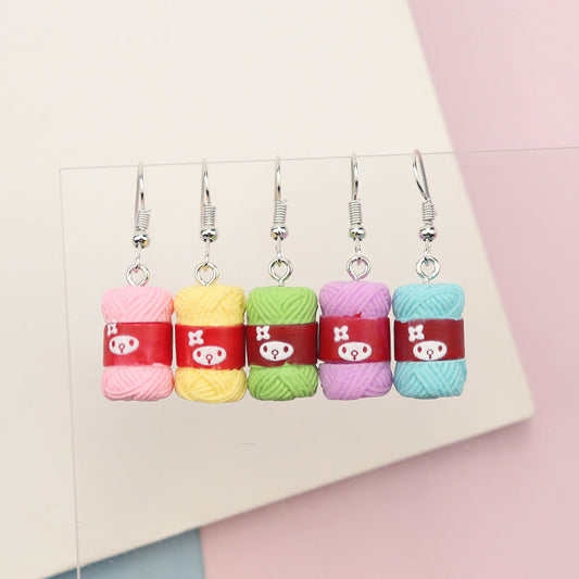 earrings plastic cartoon yarn balls Minimo de compra 2 niqing011