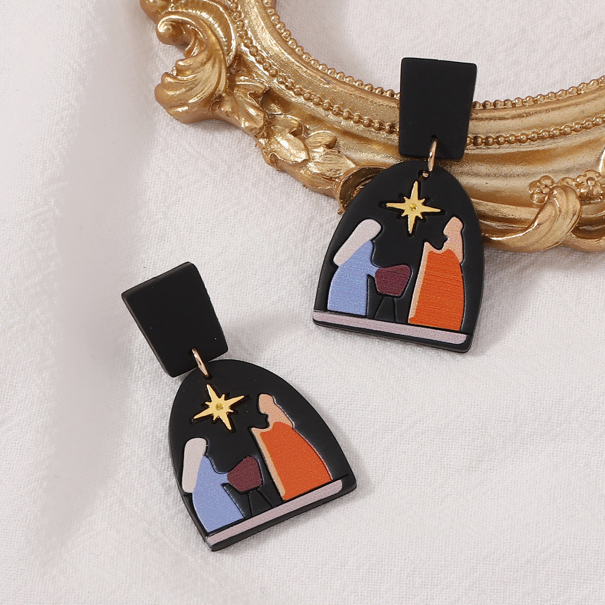 Alloy personalized ethnic style earrings MIC-YueL014