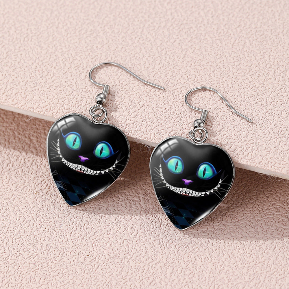 Alloy stainless steel Alice's Wonderland earrings (Minimo de compra 5) MIC-XiangL113