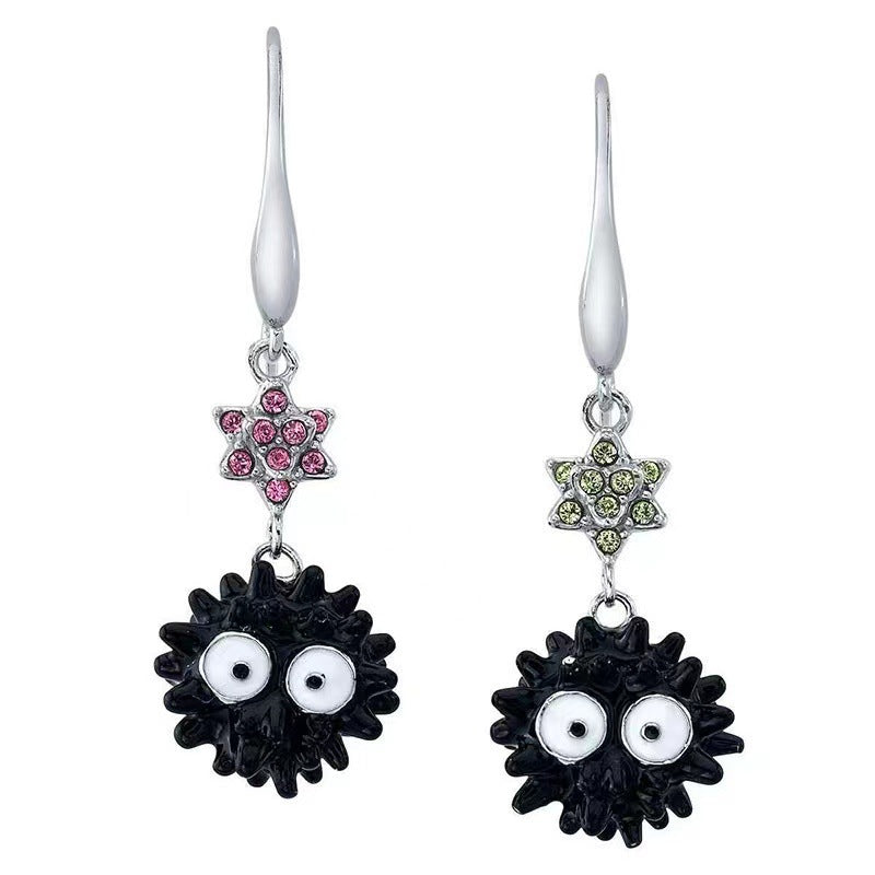 Acrylic Coal Ball Elf Earrings (Minimo de Compra 2) MIC-ShiY021