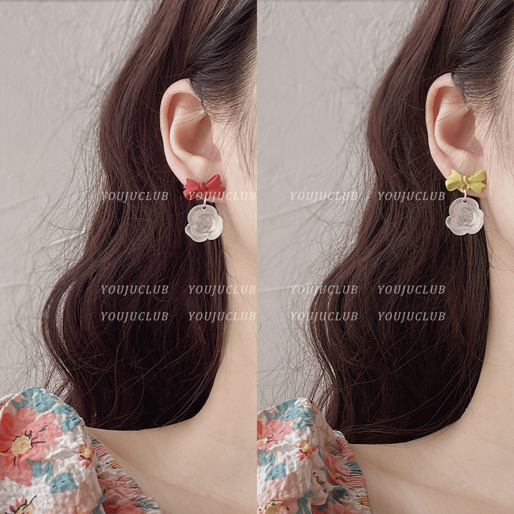 Alloy bow flower earrings (Minimo de compra 2) MIC-BiShang008