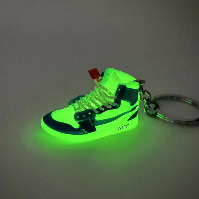 Keychains PVC Stereo Shoe Model Luminous Sneakers MIC-QLP037