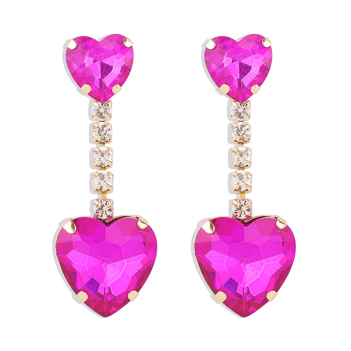 Ritch earrings, punk heart earrings MIC-QianD003