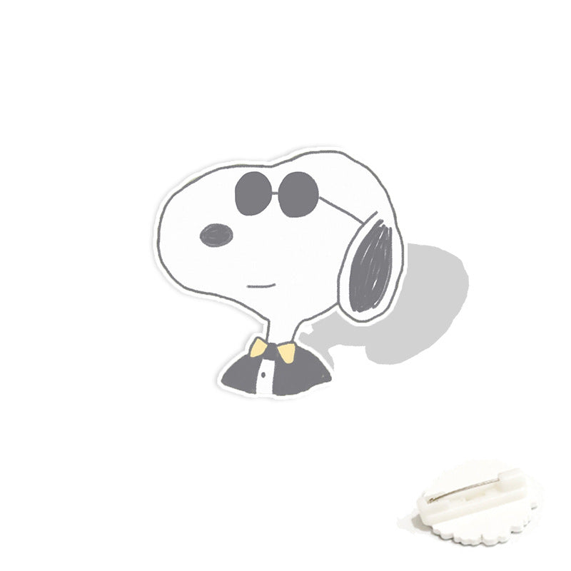 Acrylic cartoon cute Snoopy brooch (Minimo de compra 2) MYA-WeiJ008