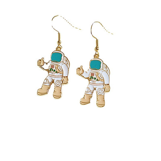 Alloy Astronaut Like Earrings (Minimo de compra 2) MIC-AiM001