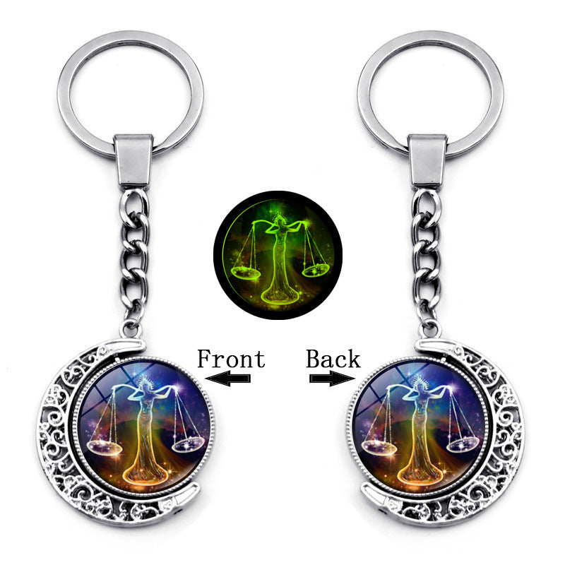 Alloy constellation luminous keychain MYA-HengX006