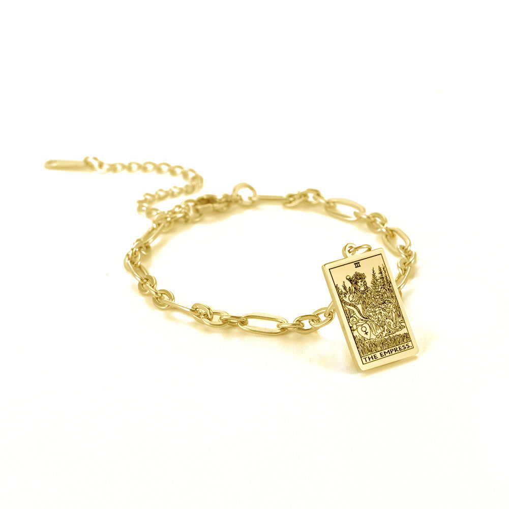 Bracelet Stainless Steel Twelve Tarot Cards Series QiJu009